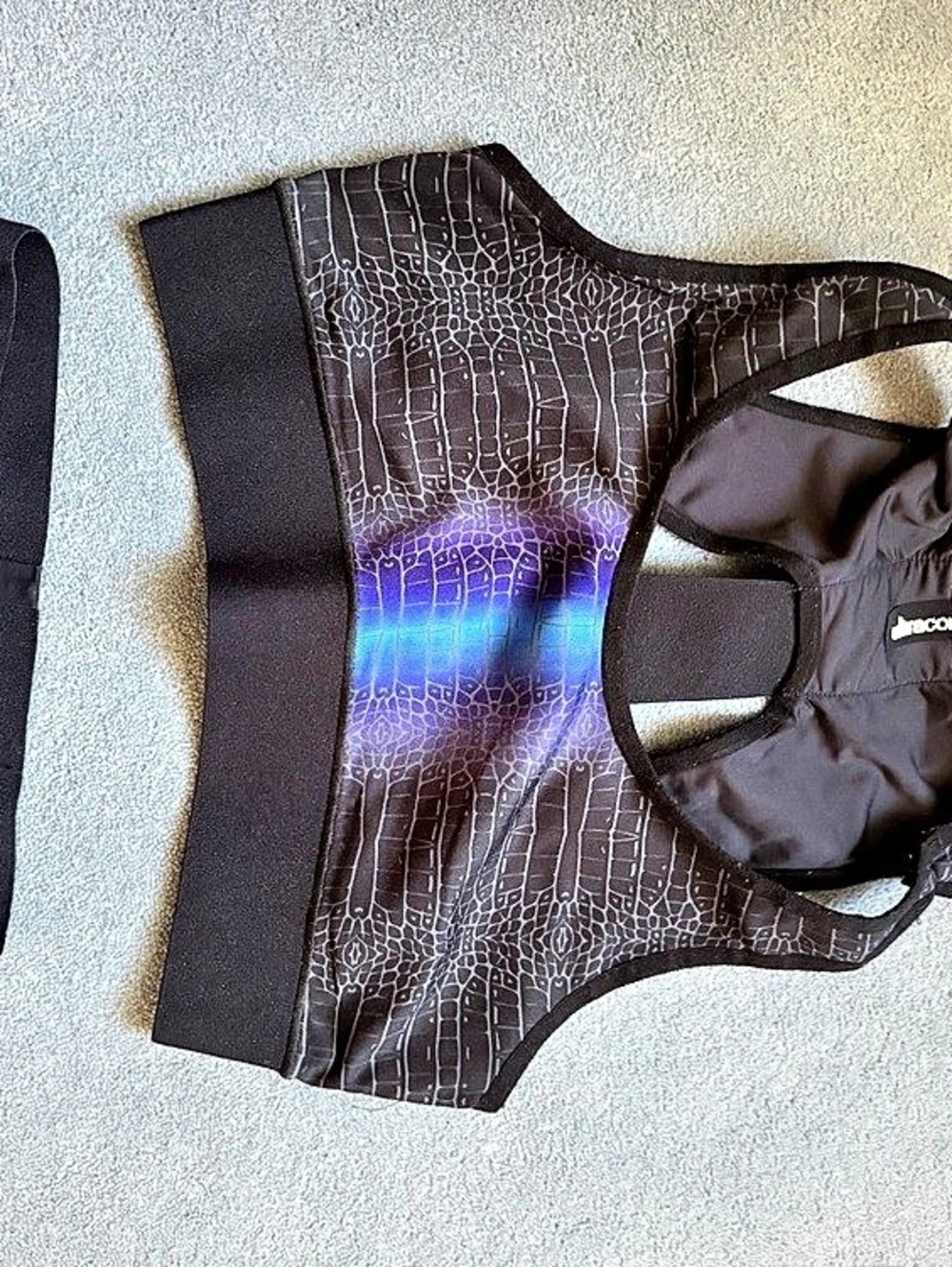 Ultracor Black & Blue Geometric Athletic Leggings Set